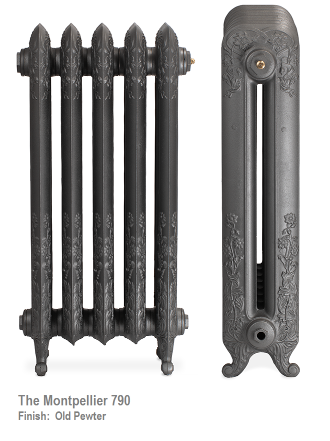 Montpellier 790 Cast Iron Radiator - 13 Sections, 790 x 957mm